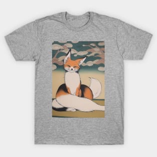 ukiyo-e fox design T-Shirt